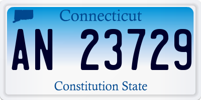 CT license plate AN23729