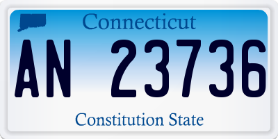 CT license plate AN23736