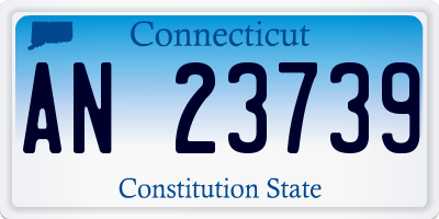CT license plate AN23739