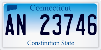 CT license plate AN23746