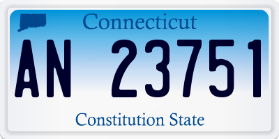 CT license plate AN23751