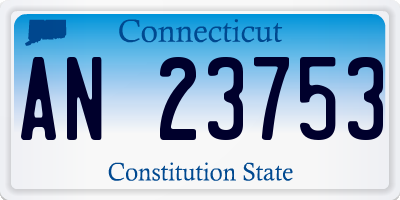 CT license plate AN23753