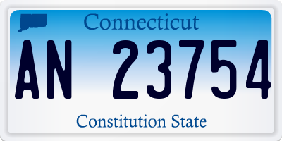 CT license plate AN23754