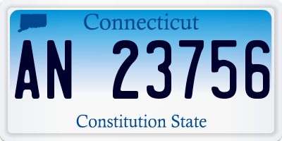 CT license plate AN23756