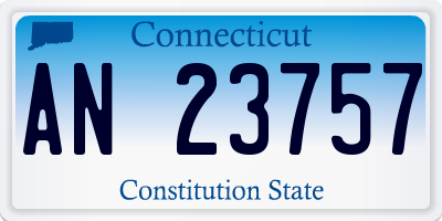 CT license plate AN23757