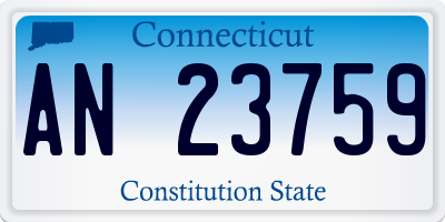 CT license plate AN23759