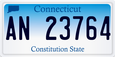 CT license plate AN23764