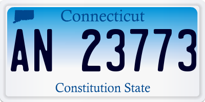 CT license plate AN23773
