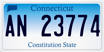 CT license plate AN23774