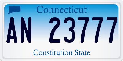 CT license plate AN23777