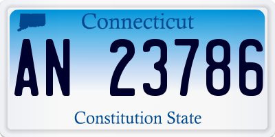 CT license plate AN23786