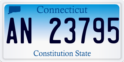 CT license plate AN23795