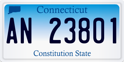 CT license plate AN23801