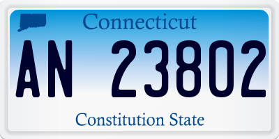 CT license plate AN23802