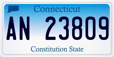 CT license plate AN23809