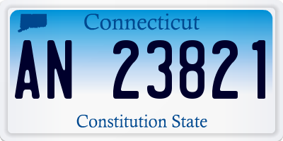 CT license plate AN23821