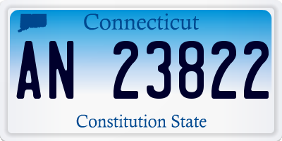 CT license plate AN23822