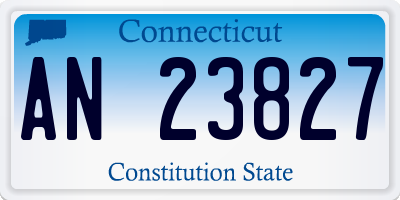 CT license plate AN23827