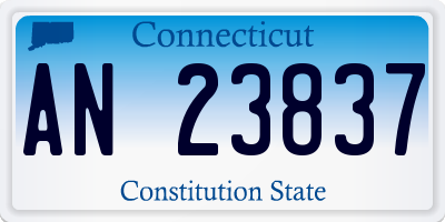 CT license plate AN23837