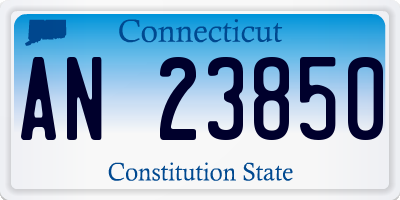 CT license plate AN23850