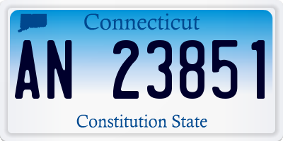 CT license plate AN23851