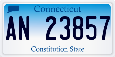 CT license plate AN23857