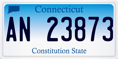 CT license plate AN23873