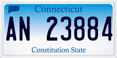 CT license plate AN23884