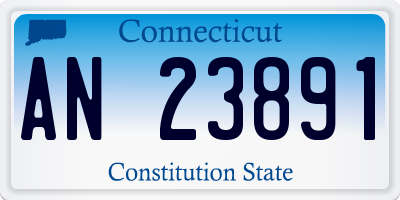 CT license plate AN23891