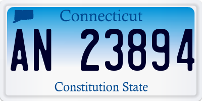 CT license plate AN23894