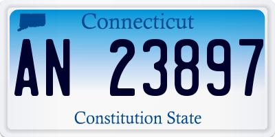 CT license plate AN23897