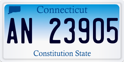 CT license plate AN23905