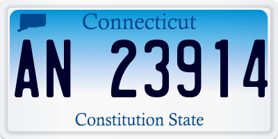 CT license plate AN23914