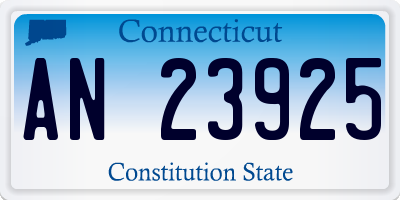 CT license plate AN23925