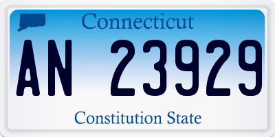 CT license plate AN23929
