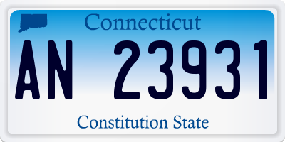 CT license plate AN23931
