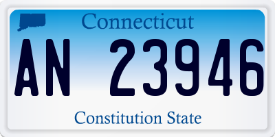 CT license plate AN23946