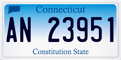 CT license plate AN23951