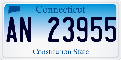 CT license plate AN23955