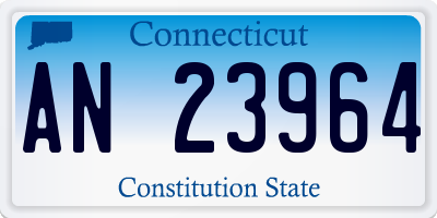CT license plate AN23964