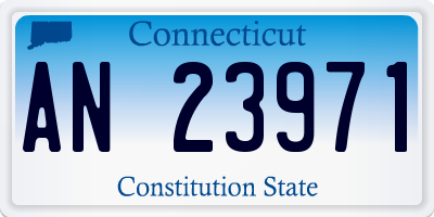 CT license plate AN23971