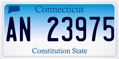 CT license plate AN23975