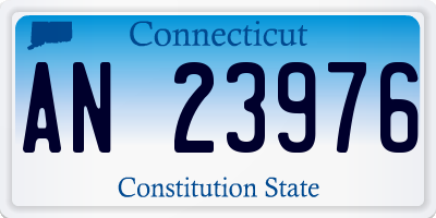 CT license plate AN23976