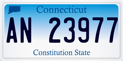 CT license plate AN23977