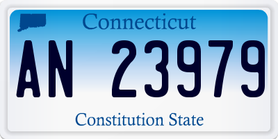 CT license plate AN23979