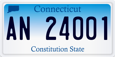 CT license plate AN24001