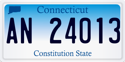CT license plate AN24013