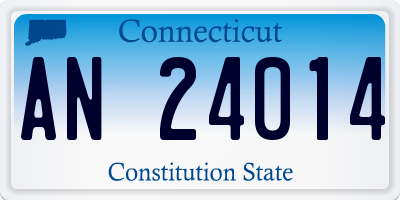 CT license plate AN24014