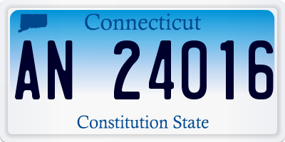 CT license plate AN24016