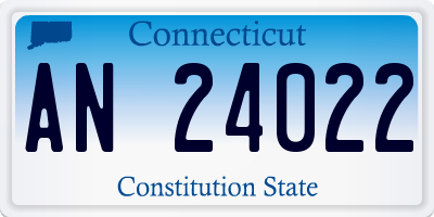 CT license plate AN24022